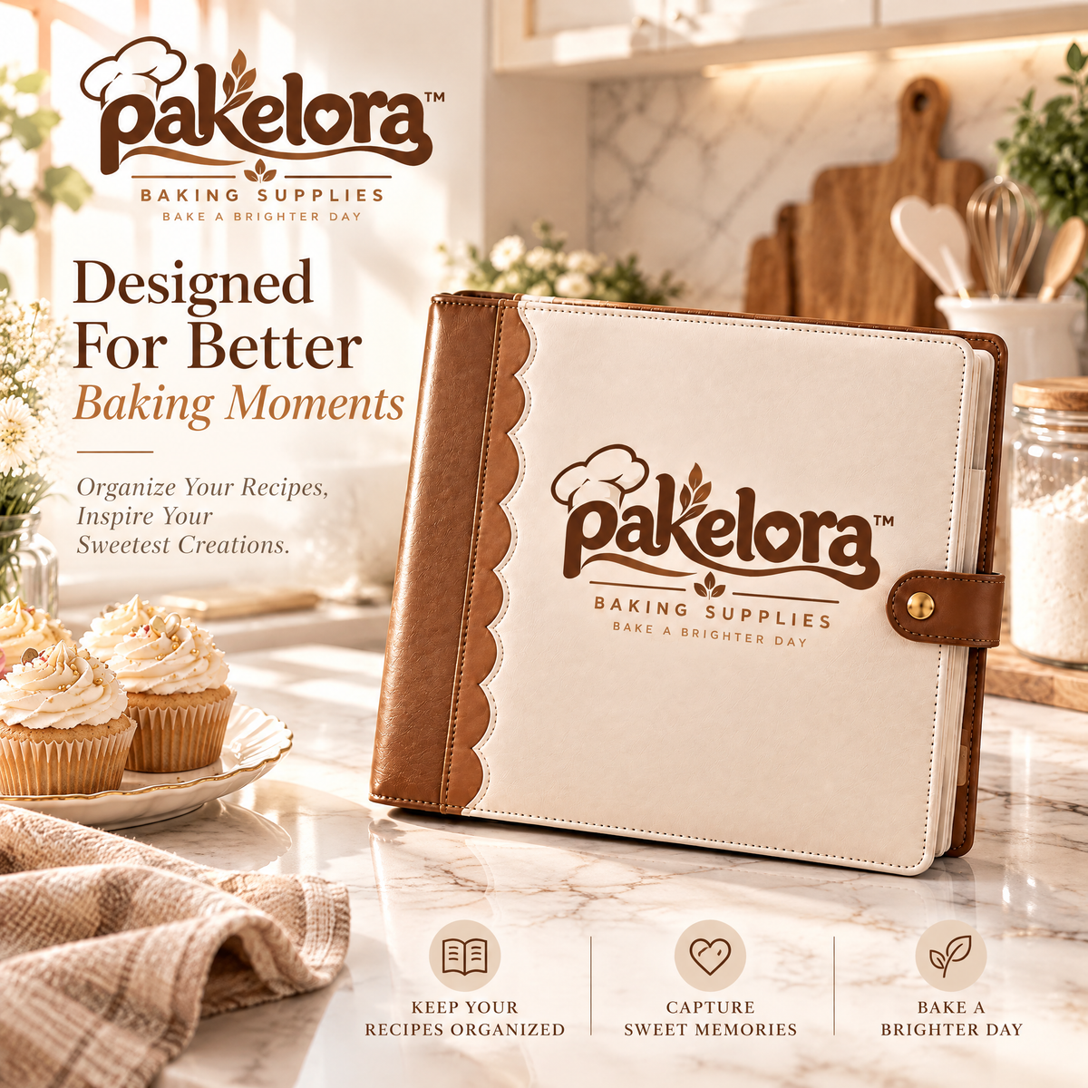 Pakelora™ Recipe Organizer Binder