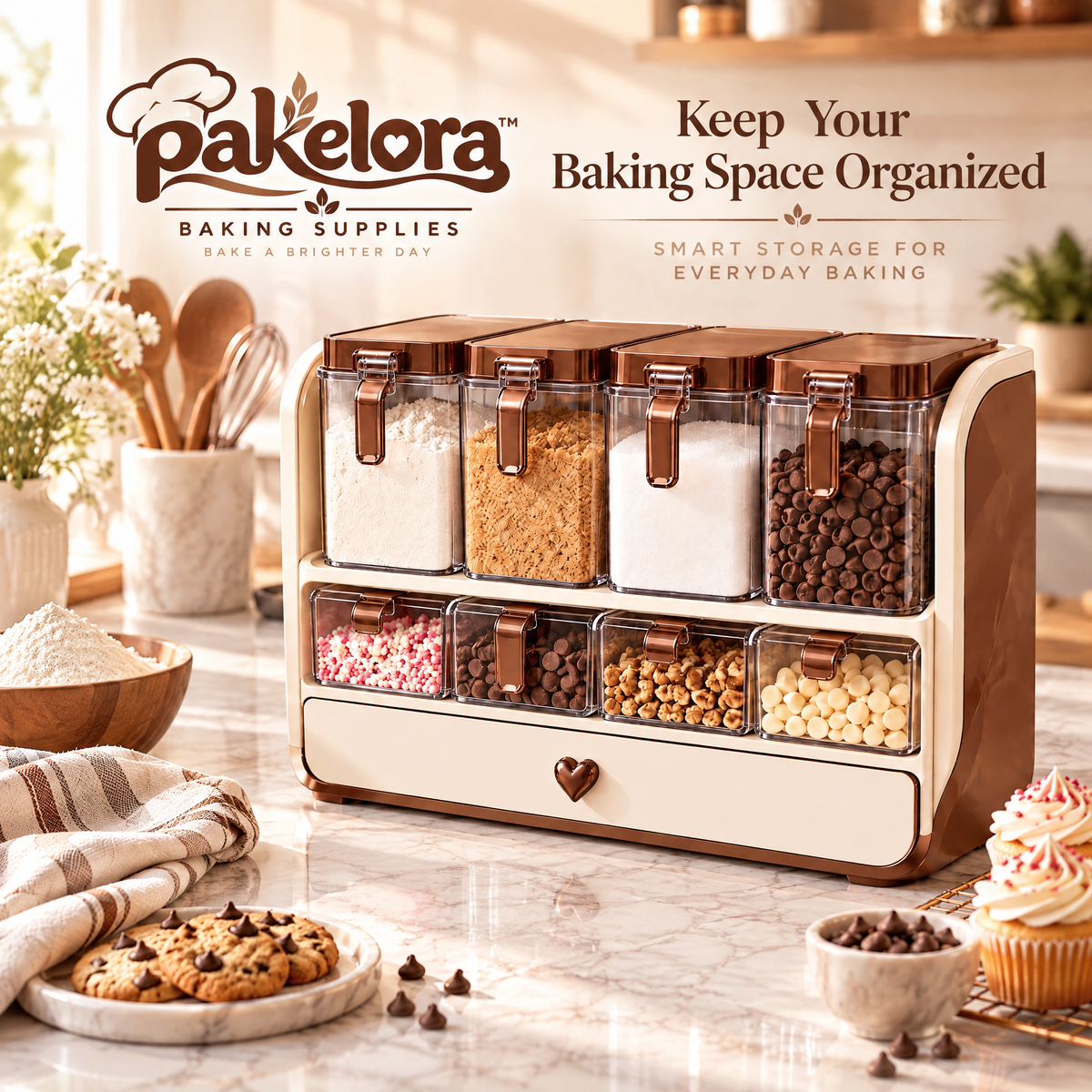Pakelora™ Baking Ingredient Organizer
