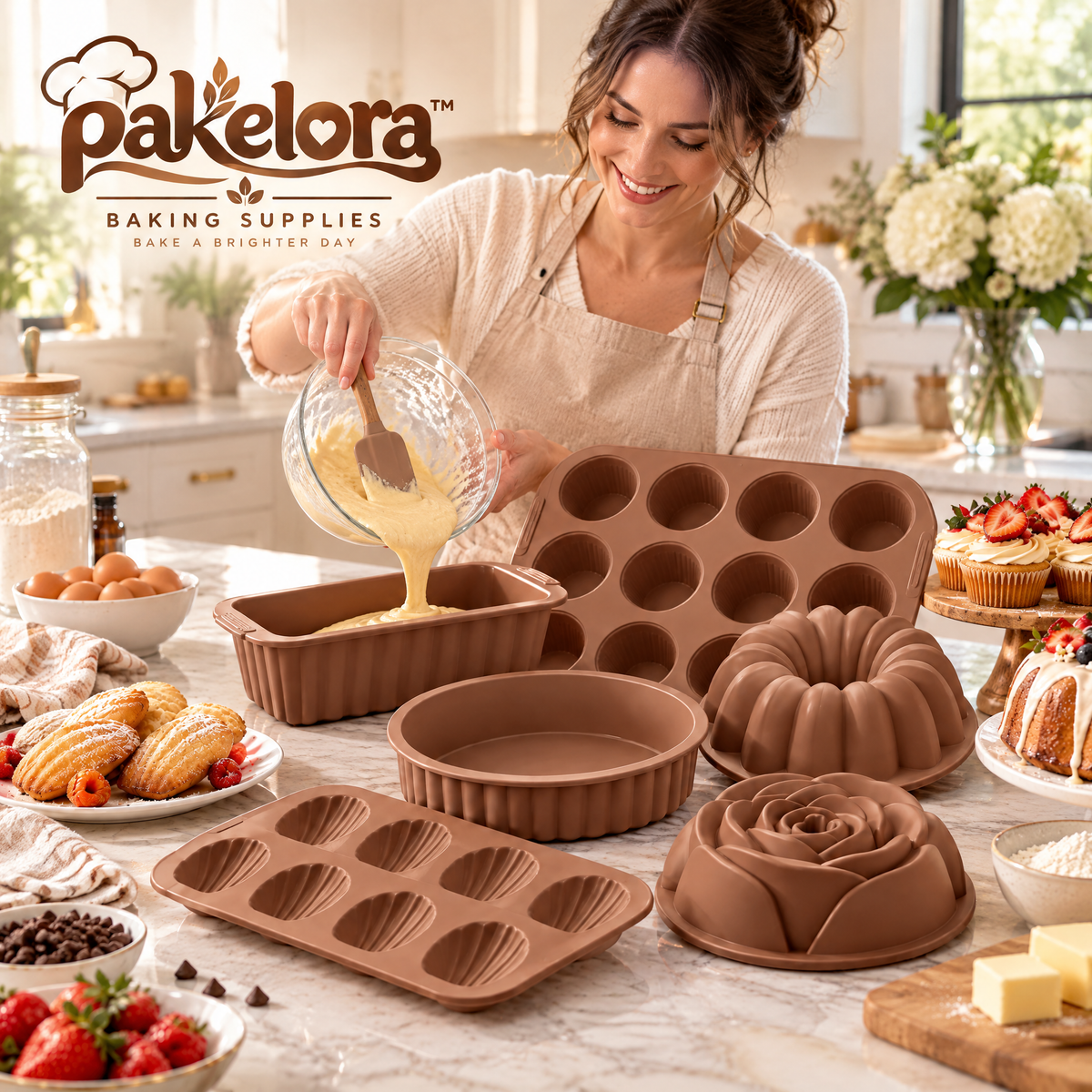 Pakelora™ Silicone Baking Mold Set