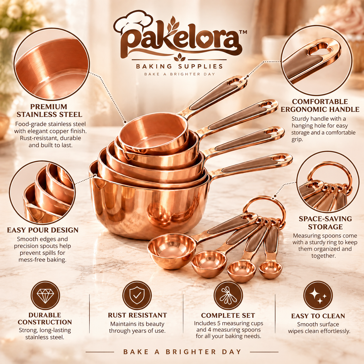Pakelora™ Measuring Cup & Spoon Set