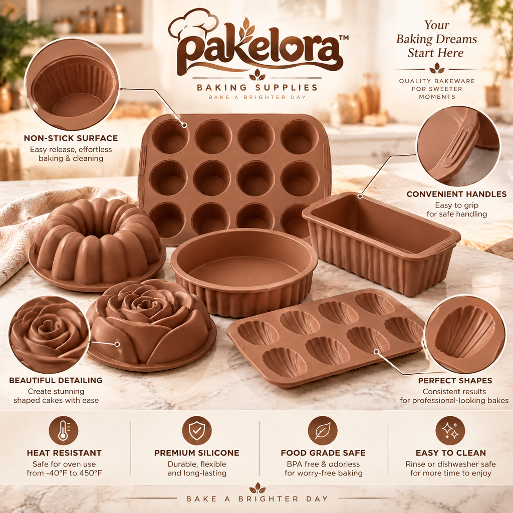 Pakelora™ Silicone Baking Mold Set