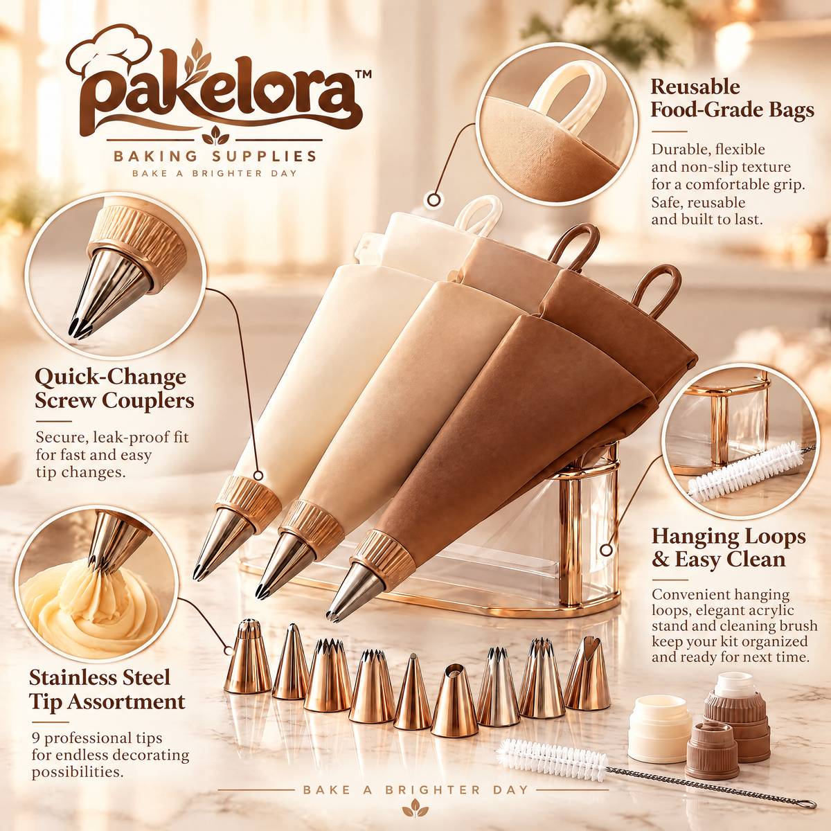 Pakelora™ Piping Bag Set