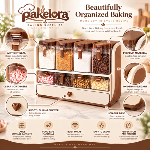 Pakelora™ Baking Ingredient Organizer