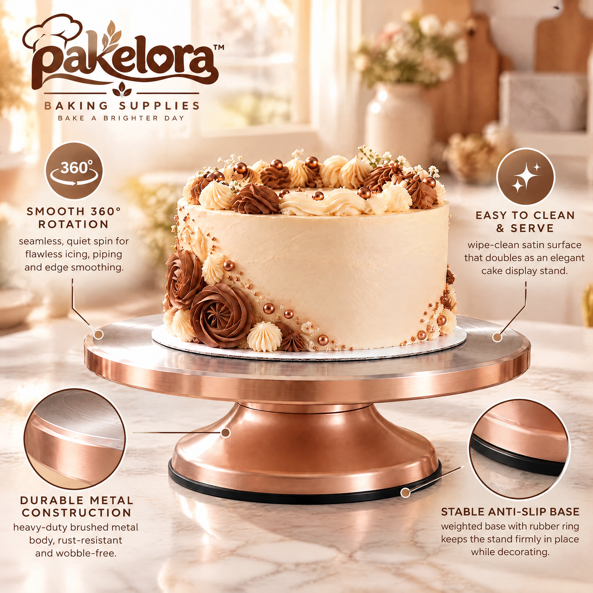 Pakelora™ Cake Turntable