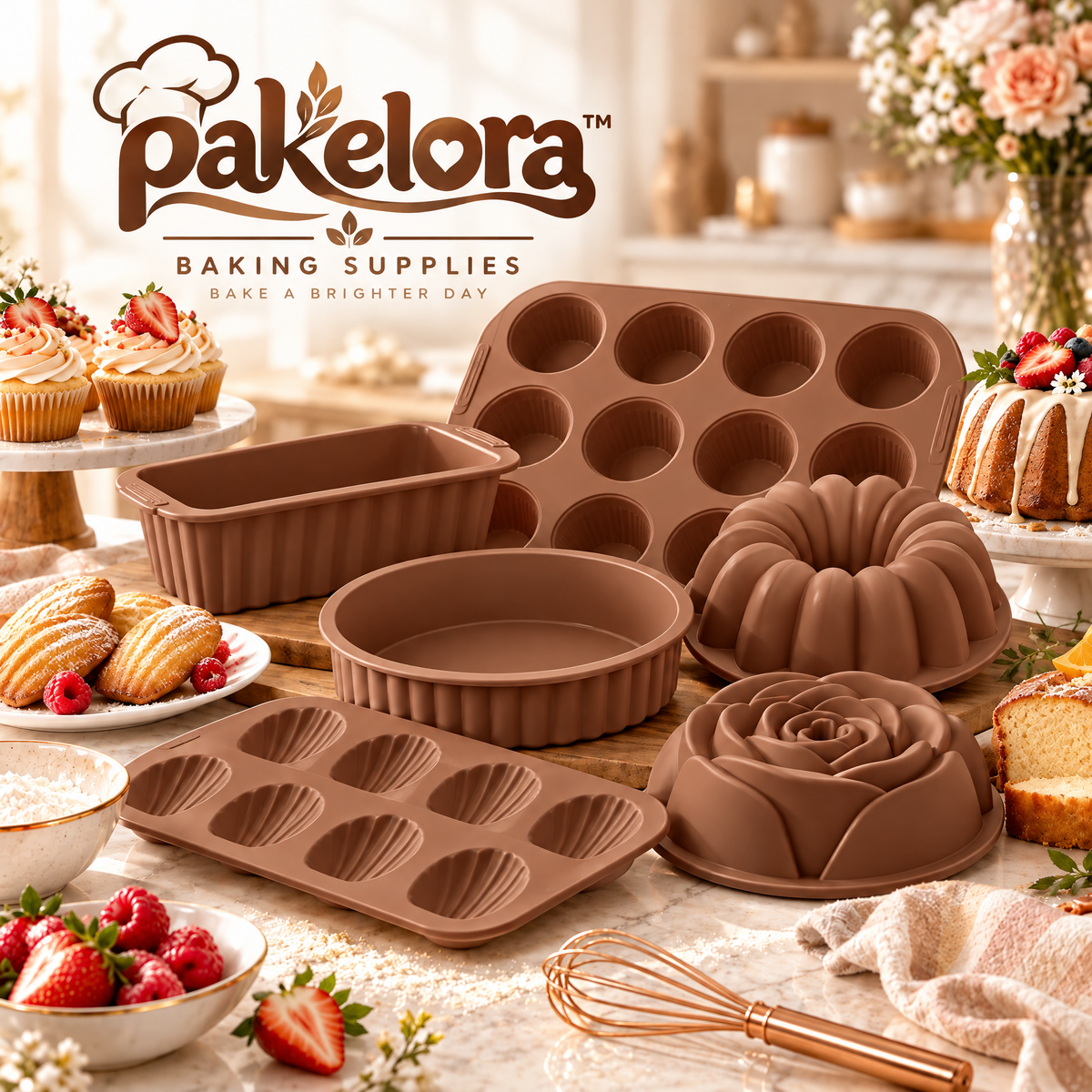 Pakelora™ Silicone Baking Mold Set